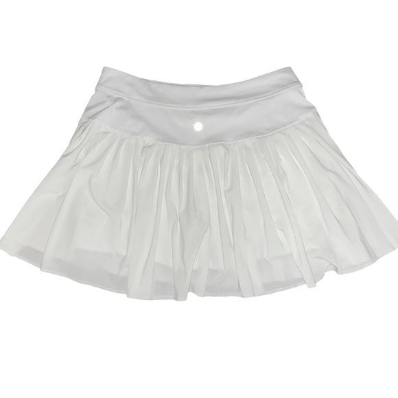 Athleta Advantage White Pleated Tennis Athletic Mini Skort Skirt - M - Picture 7 of 14